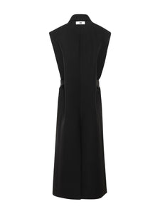 BLACK LONG VEST