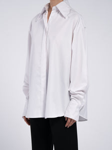 WHITE SHIRT OPEN BACK