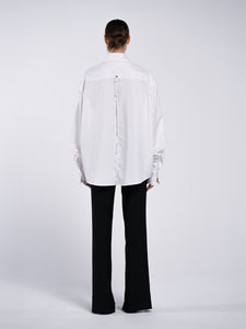 WHITE SHIRT OPEN BACK