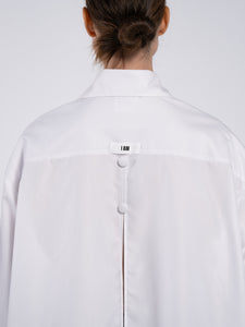 WHITE SHIRT OPEN BACK