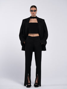 ZIPPER SUIT TROUSERS